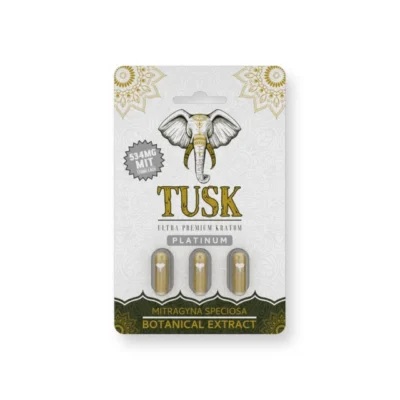 Tusk Platinum Ultra Premium Extract Kratom Capsules 3 Ct 534mg